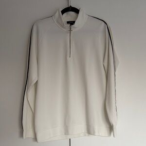 Reiss Men’s White Zip-Up Sweater - L